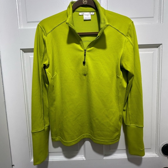 Nike Golf Sweatshirt Womens Medium Green 1/4 Zip Stretch Lightweight Pullover - Picture 2 of 4